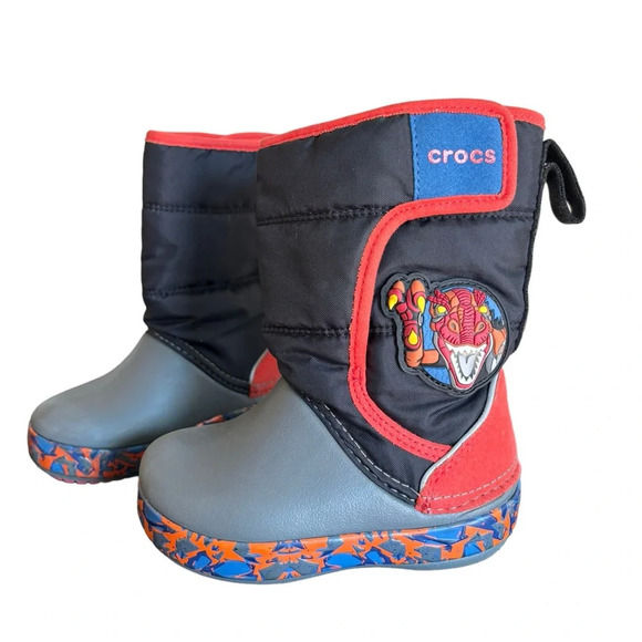 Crocs RoboSaur Rex Lodge Point Light Rain Boot Toddler Size 6 LIGHTS UP - Picture 16 of 16